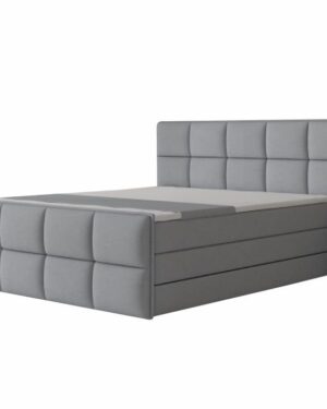 Komfortná posteľ, BOX SPRING, sivá látka, 180x200, RAVENA KOMFORT