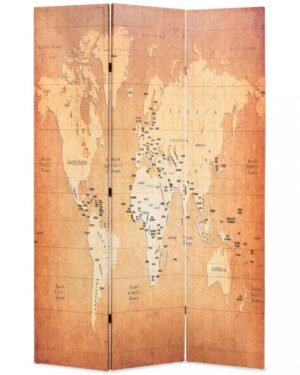 Nábytok: Paraván mapa sveta Dekorhome 3 - aj do spálne
